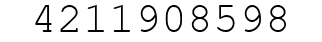 Number 4211908598.