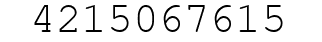 Number 4215067615.
