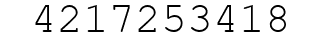 Number 4217253418.