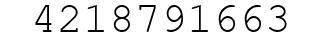 Number 4218791663.