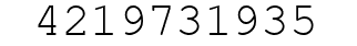 Number 4219731935.