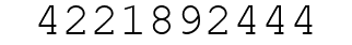 Number 4221892444.