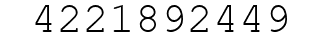 Number 4221892449.