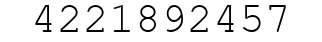 Number 4221892457.