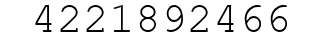 Number 4221892466.