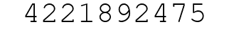 Number 4221892475.