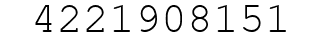 Number 4221908151.