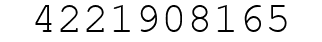 Number 4221908165.