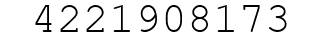 Number 4221908173.