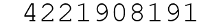 Number 4221908191.