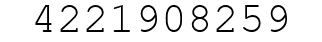 Number 4221908259.