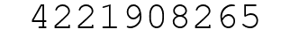 Number 4221908265.