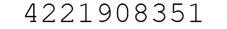 Number 4221908351.