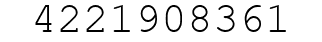 Number 4221908361.