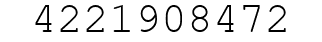 Number 4221908472.