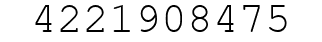 Number 4221908475.