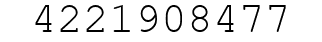 Number 4221908477.