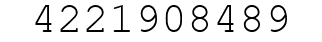 Number 4221908489.