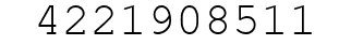Number 4221908511.