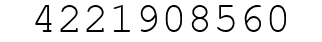 Number 4221908560.
