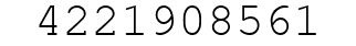Number 4221908561.