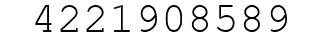 Number 4221908589.
