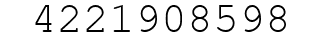 Number 4221908598.