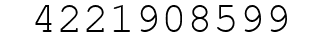Number 4221908599.