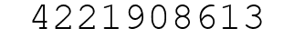 Number 4221908613.