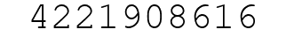 Number 4221908616.