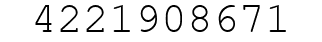 Number 4221908671.