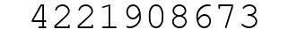 Number 4221908673.