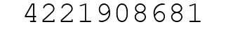 Number 4221908681.
