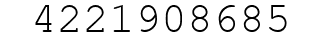 Number 4221908685.
