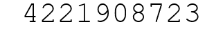 Number 4221908723.