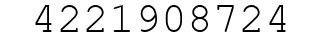 Number 4221908724.