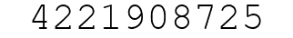 Number 4221908725.