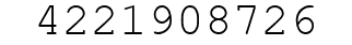 Number 4221908726.