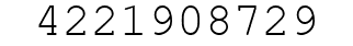 Number 4221908729.
