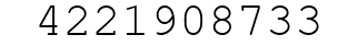 Number 4221908733.