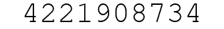 Number 4221908734.