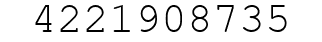 Number 4221908735.