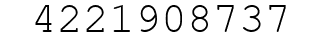 Number 4221908737.