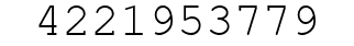 Number 4221953779.