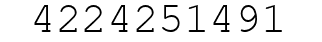 Number 4224251491.