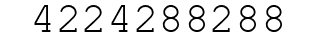 Number 4224288288.