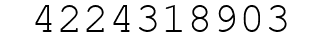 Number 4224318903.