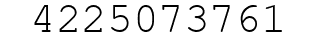 Number 4225073761.