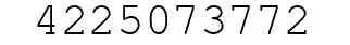 Number 4225073772.