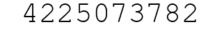 Number 4225073782.